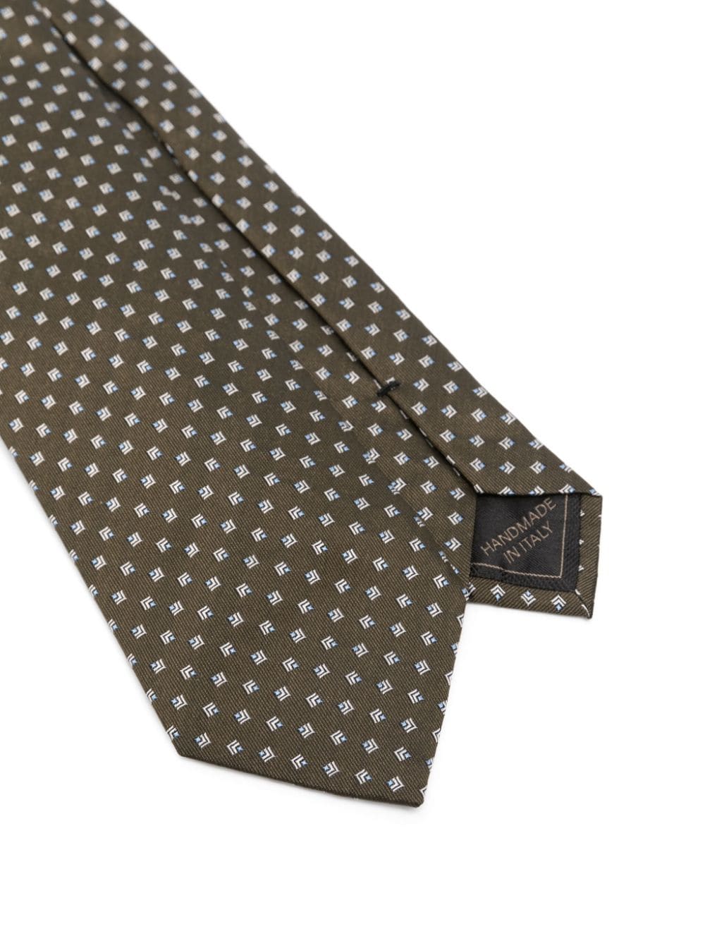 Brioni Stropdas met geometrisch jacquard - Groen