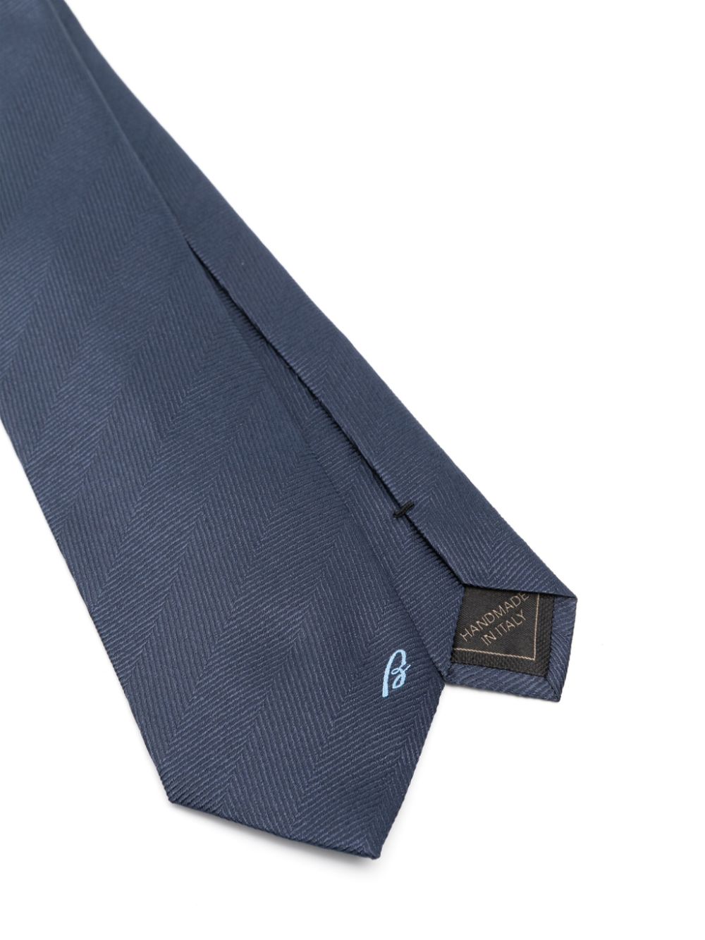 Brioni Stropdas met logo-jacquard - Blauw