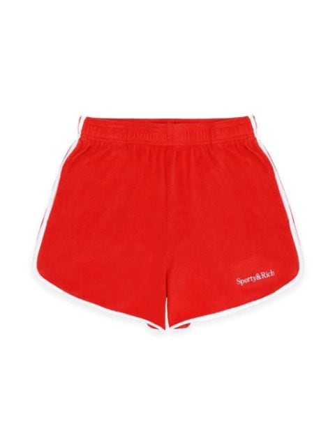 Sporty & Rich Kurze Serif Logo Shorts