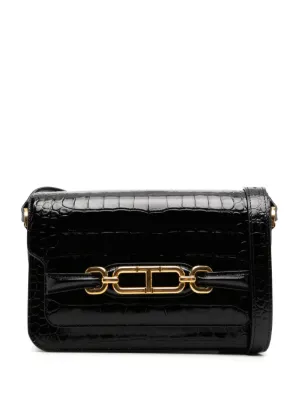 【TOM FORD】Wallis クロコ風パテントレザー ショルダーバッグ TOM FORD Wallis クロコ風パテントレザー ショルダーバッグ