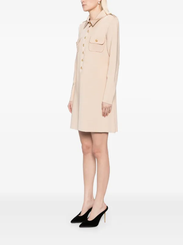 TOM FORD Ribbed Mini Dress | Neutrals | FARFETCH CA