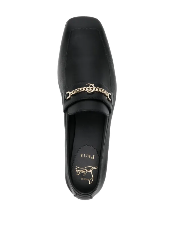Christian Louboutin MJ Moc Leather Loafers | Black | FARFETCH