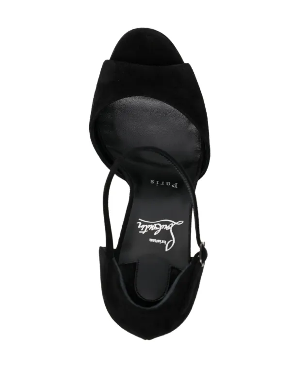 Christian Louboutin 130mm Strappy Platform Sandals | Black