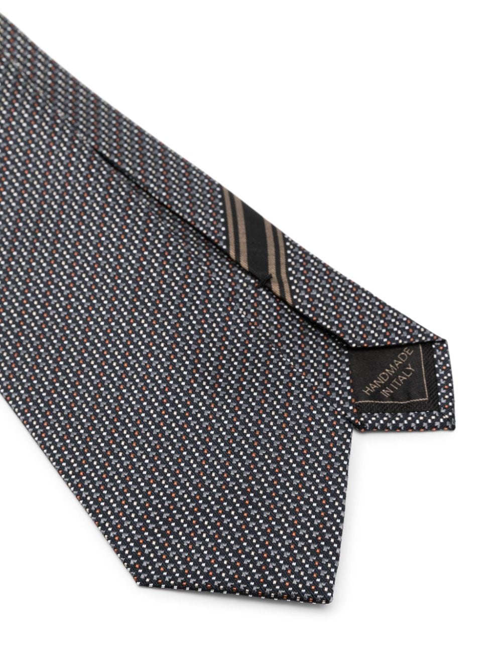 Brioni Stropdas met geometrisch jacquard - Blauw