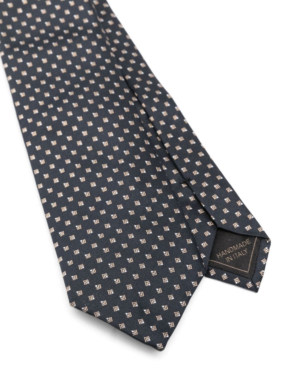 Brioni Stropdas met geometrisch jacquard - Blauw