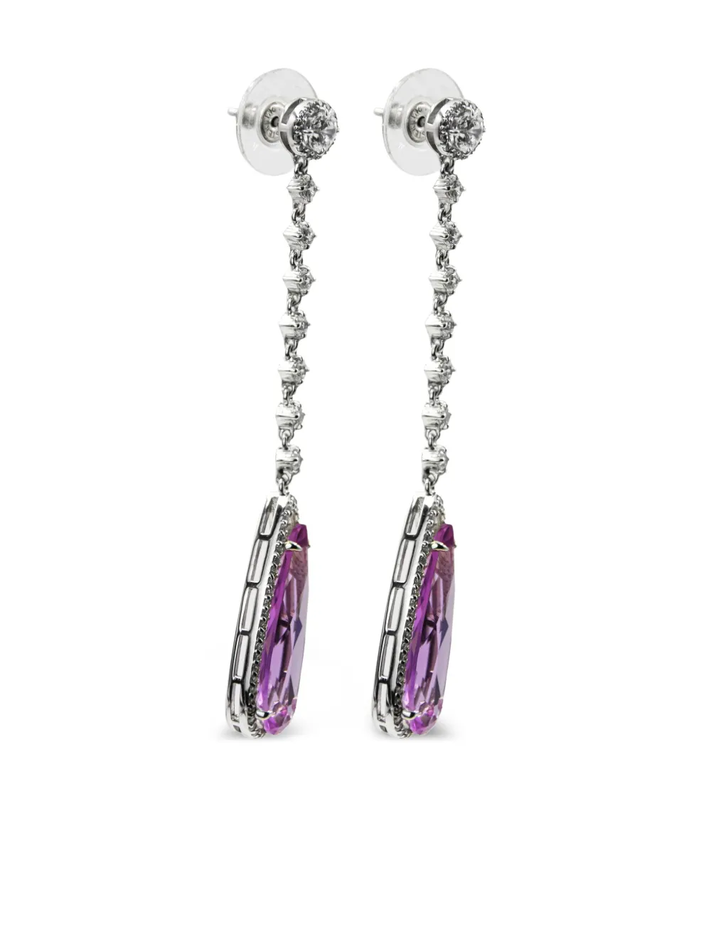 Juwelina Paris Un Moment dangle earrings - Roze