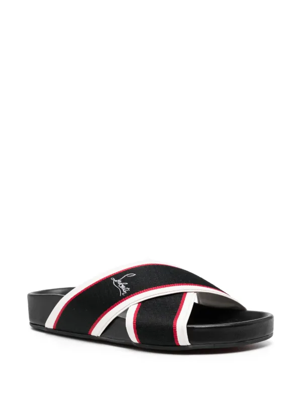 【Christian Louboutin】 ホット クロス スライド Christian Louboutin Hot Cross Bizz Slides | Black | FARFETCH