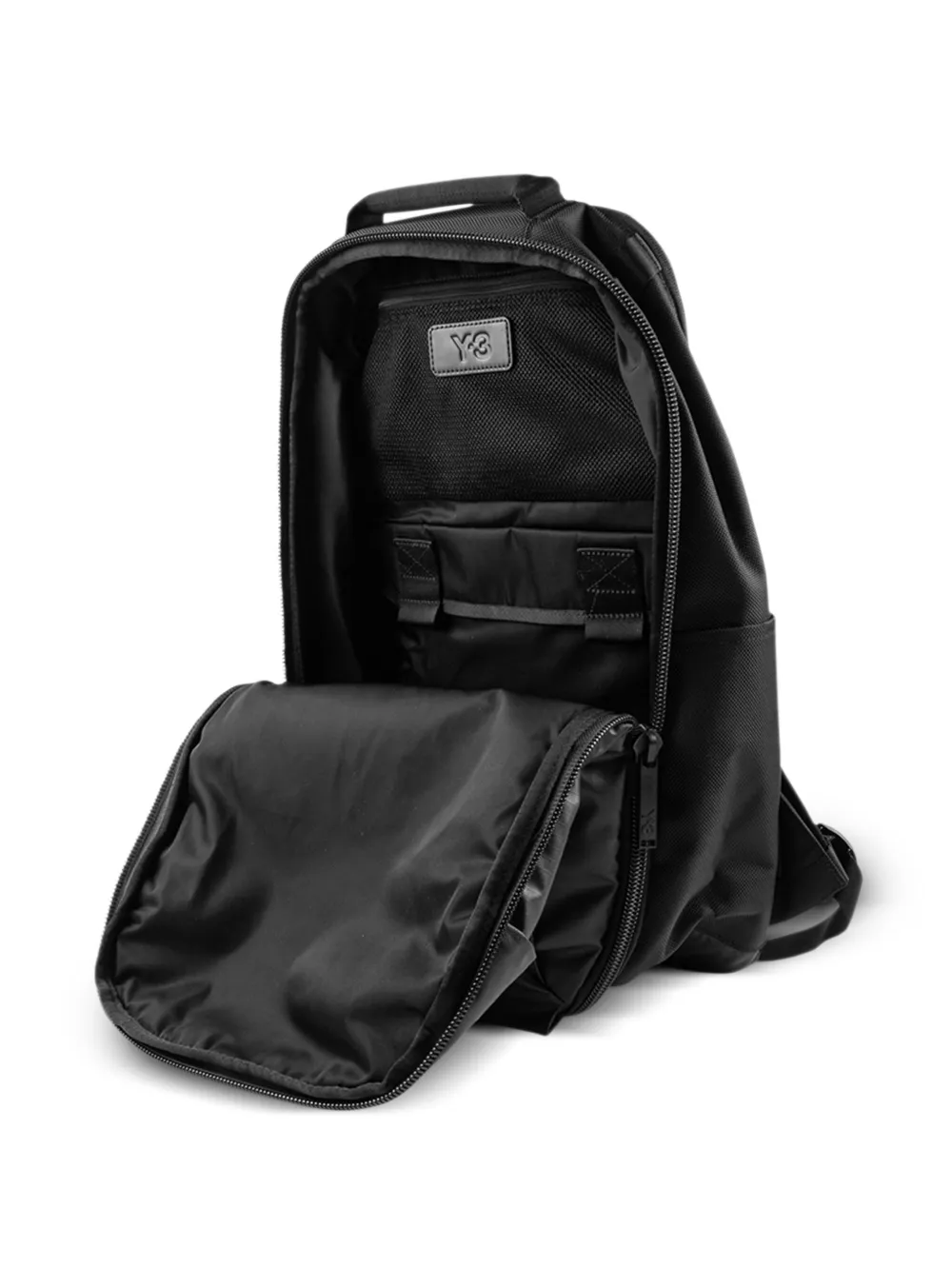 Shop Y-3 Logo-print Backpack In Black