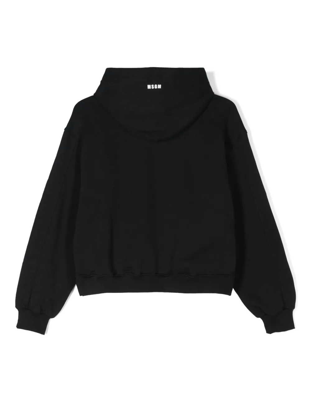 msgmkids MSGM Kids Katoenen hoodie verfraaid met kristallen - Zwart