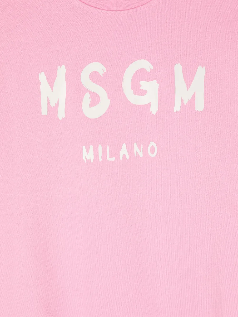 MSGM Kids Katoenen sweater met logoprint Roze