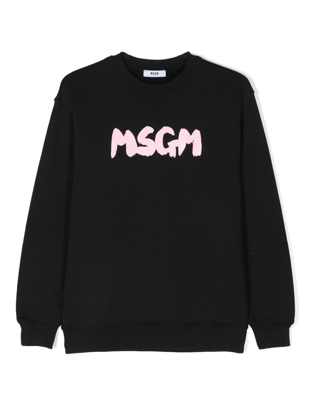Msgm Sweatshirt Mit Logo-print In Black