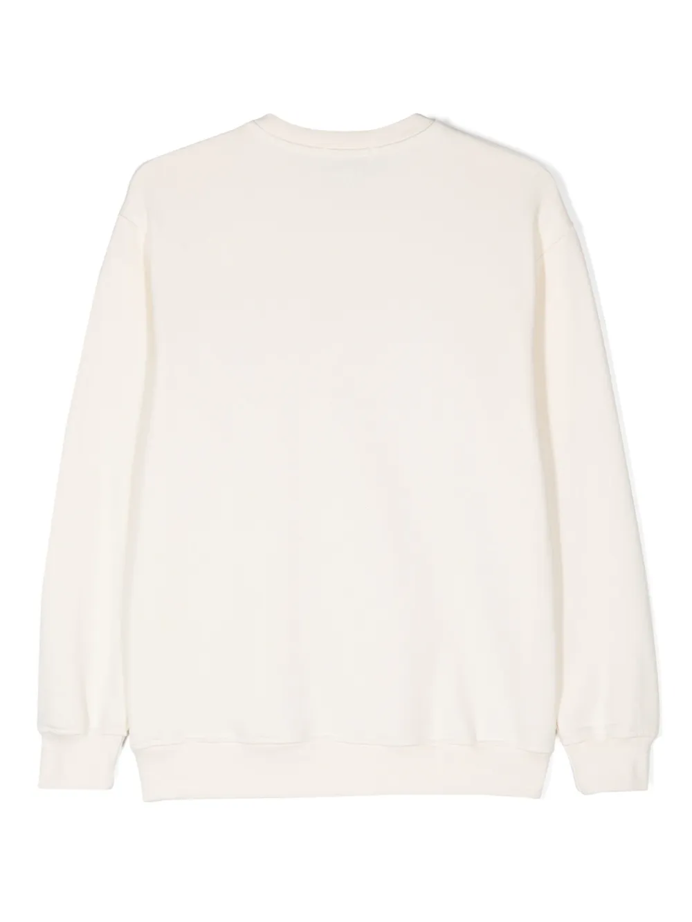 MSGM Kids logo-print cotton sweatshirt - Beige