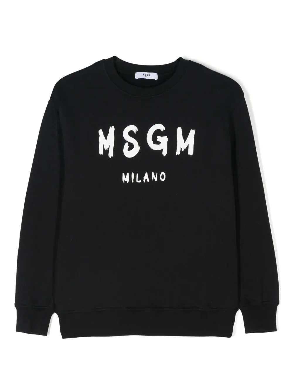 MSGM Kids sudadera con logo estampado | negro | Image 1