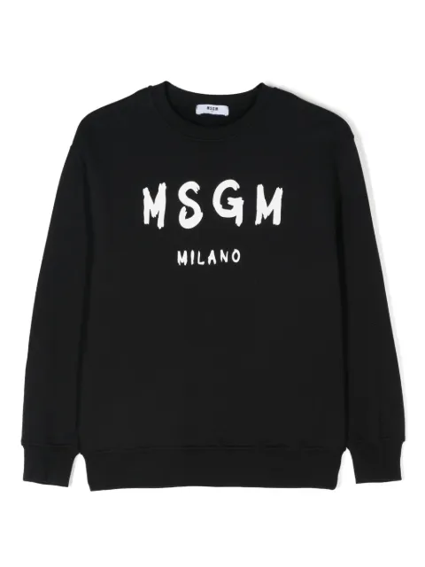 MSGM Kids logo-print cotton sweatshirt