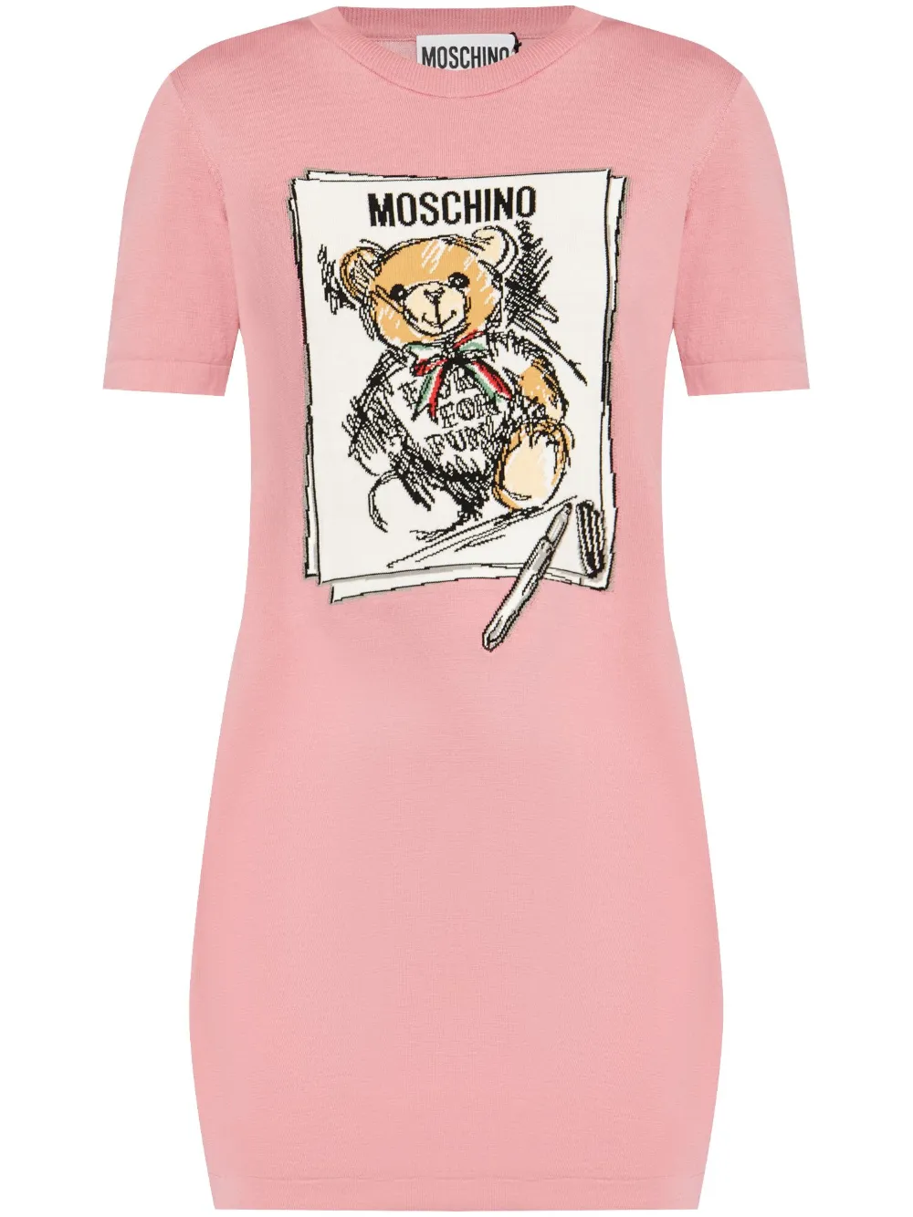 Moschino Teddy Bear T shirt Dress Pink FARFETCH AE