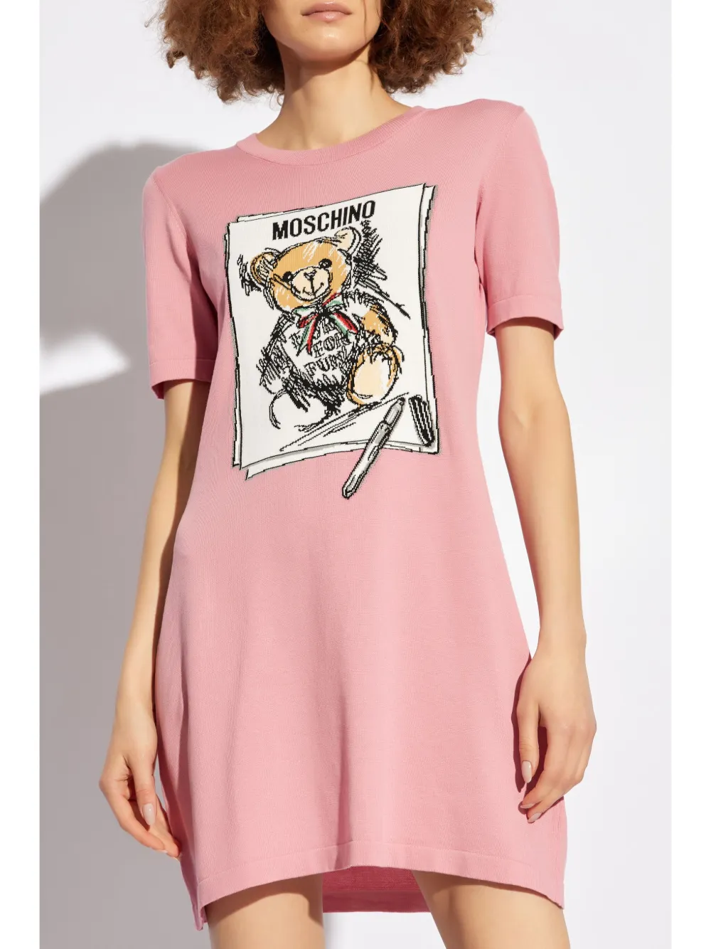Moschino Teddy Bear T shirt Dress Pink FARFETCH AE