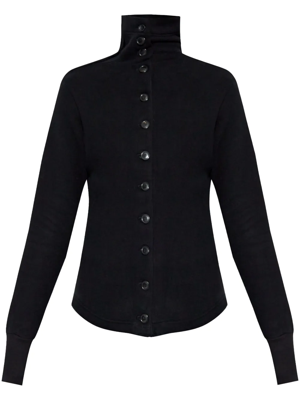 Yohji Yamamoto Vest met hoge hals Zwart