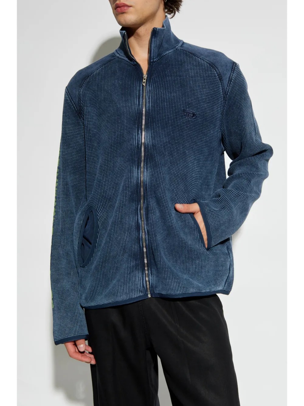Diesel S-Wafcool-Zip-LS sweater Blauw