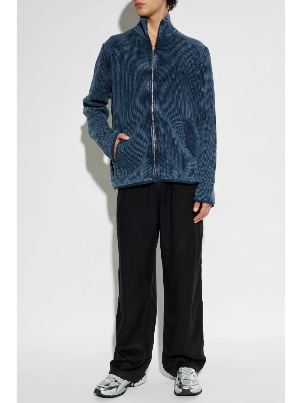 Diesel S-Wafcool-Zip-LS sweater - Blauw