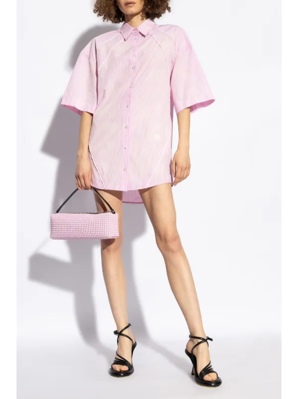 Alexander Wang logo-embroidered t-shirt Dress | Pink | FARFETCH CA