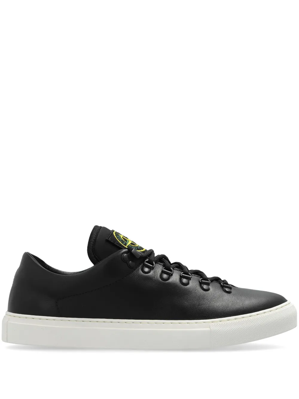 Stone Island leather sneakers Black
