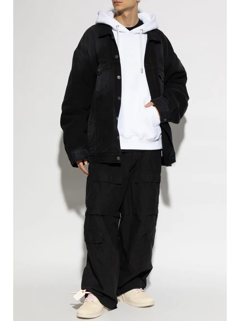 Off-White logo hoodie - Wit