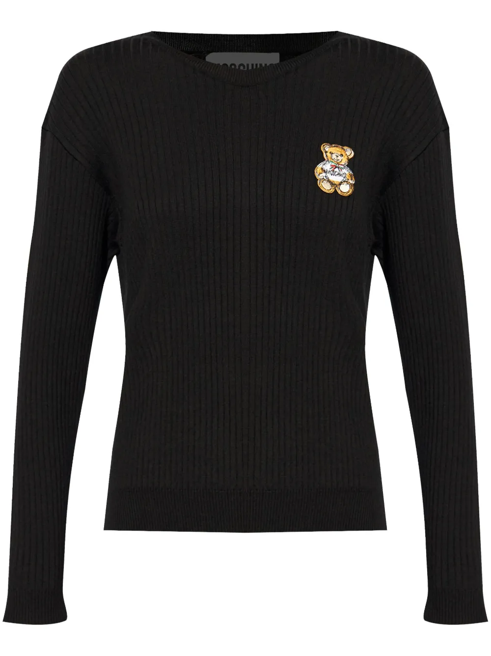 Moschino Top met logopatch Zwart