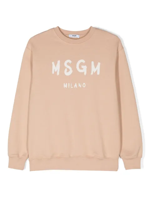 MSGM Kids logo-print cotton sweatshirt