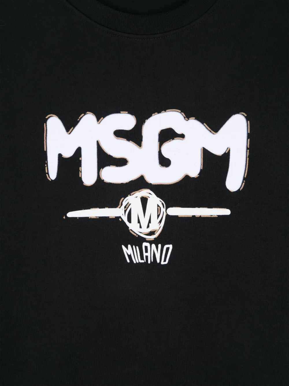 MSGM Kids Katoenen sweater met logoprint Zwart