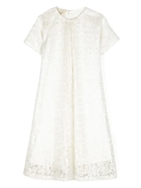 Shatha Essa Kids guipure lace A-line dress