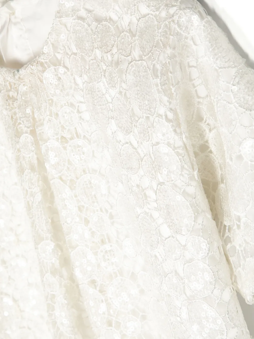 SHATHA ESSA GUIPURE LACE A-LINE DRESS