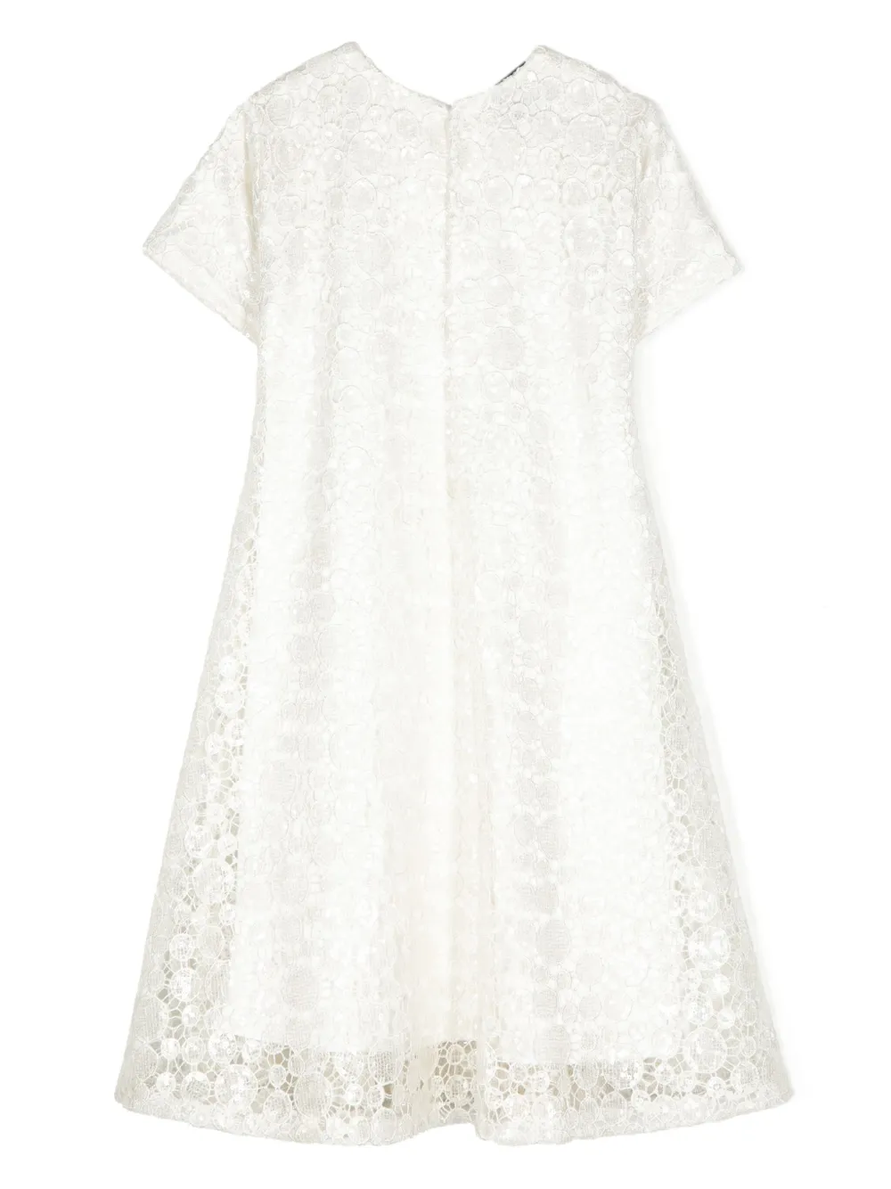 SHATHA ESSA GUIPURE LACE A-LINE DRESS