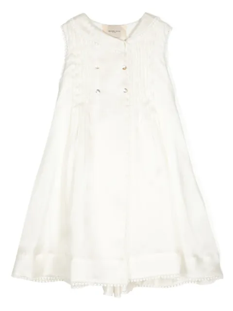 Shatha Essa Kids pintucks detail A-line dress
