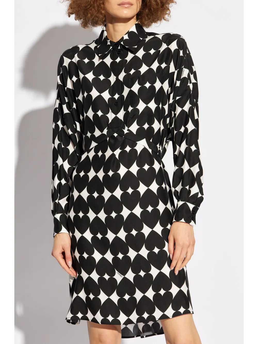 Moschino Zijden blousejurk Zwart
