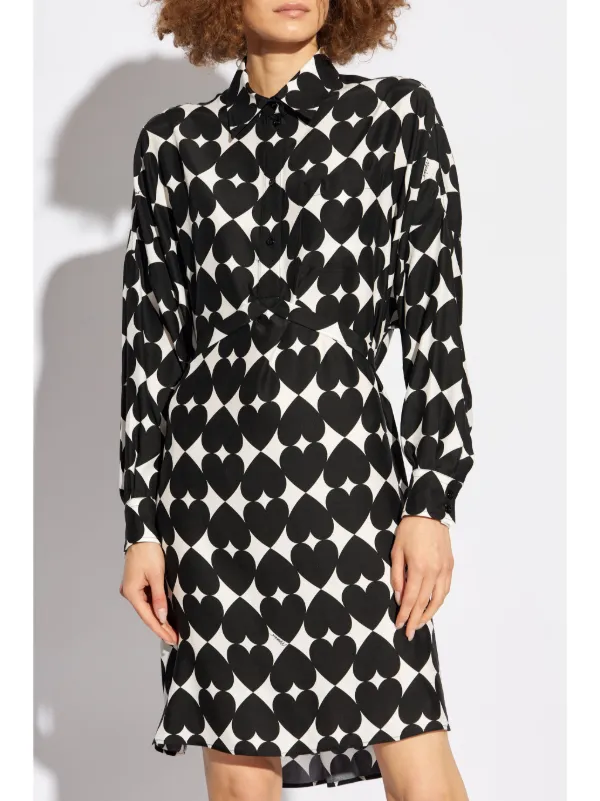 Moschino Silk Shirt Dress Black FARFETCH AE