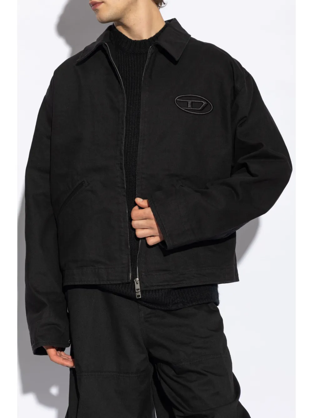 Diesel J-Taylor-Bleach denim jack Zwart