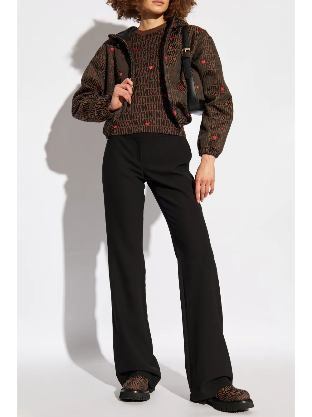 Moschino Jacquard-logo jacket - Bruin