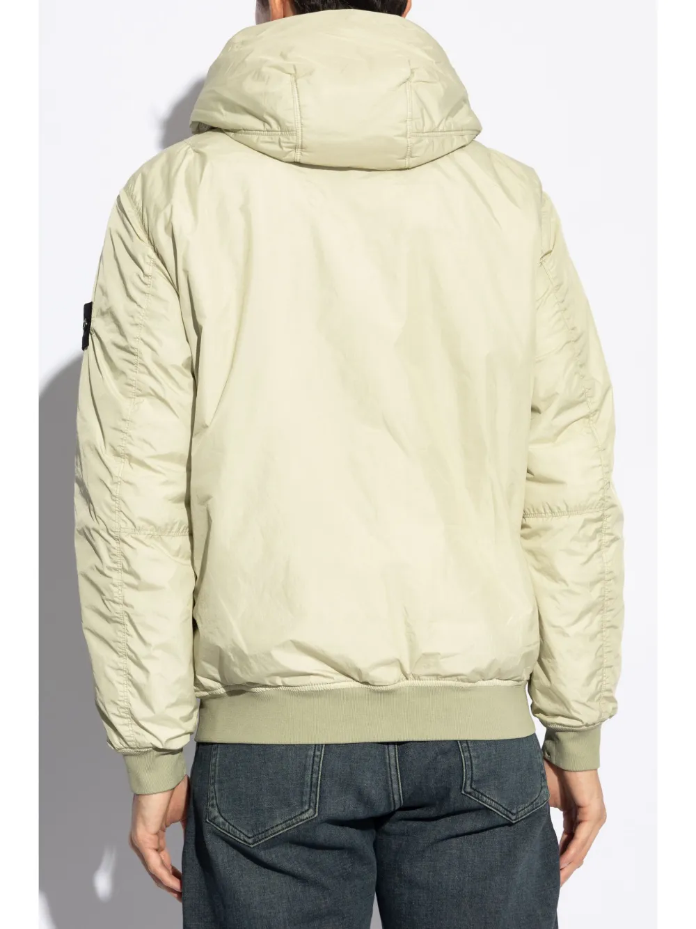 Stone Island Windjack met capuchon en Compass-logopatch Groen