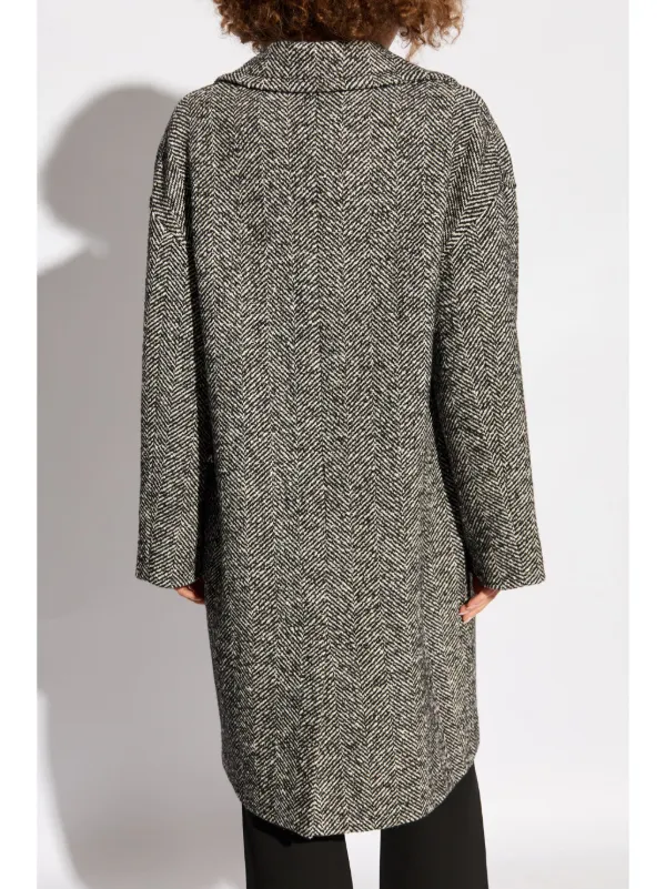 Herringbone cocoon coat clearance