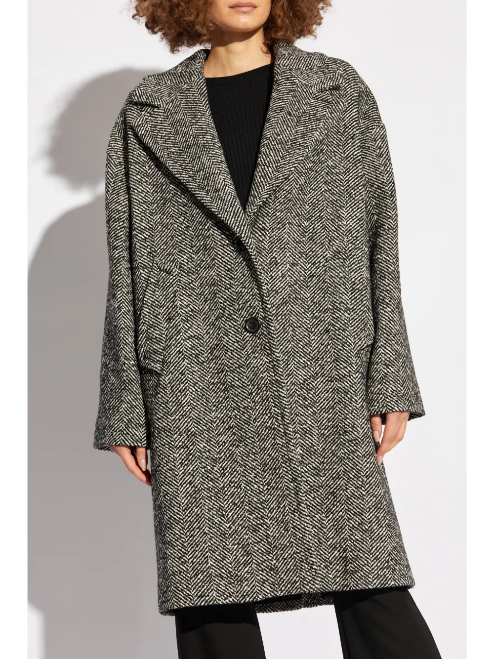 Moschino Jas met visgraatpatroon Zwart