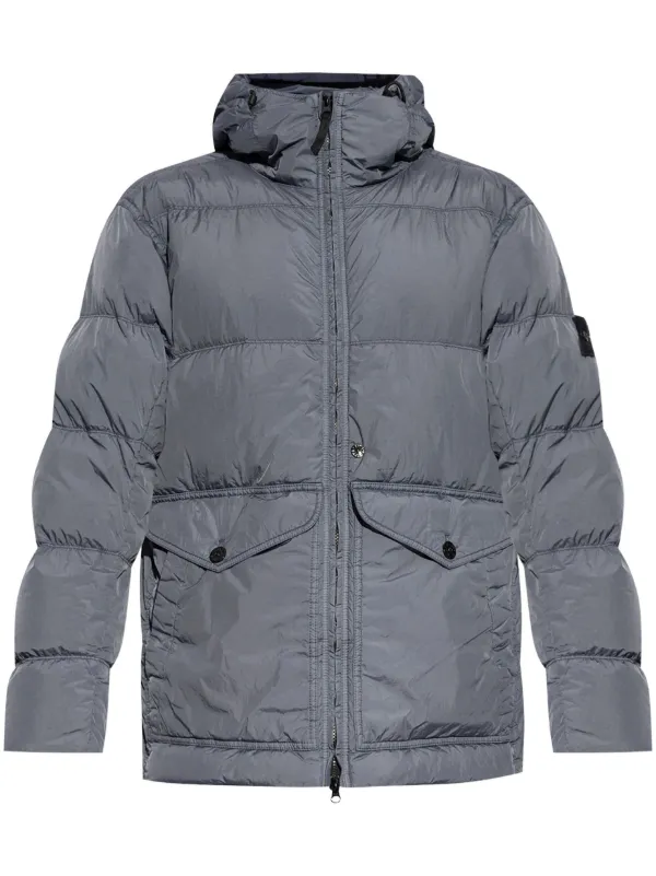 Stone island grey puffer clearance