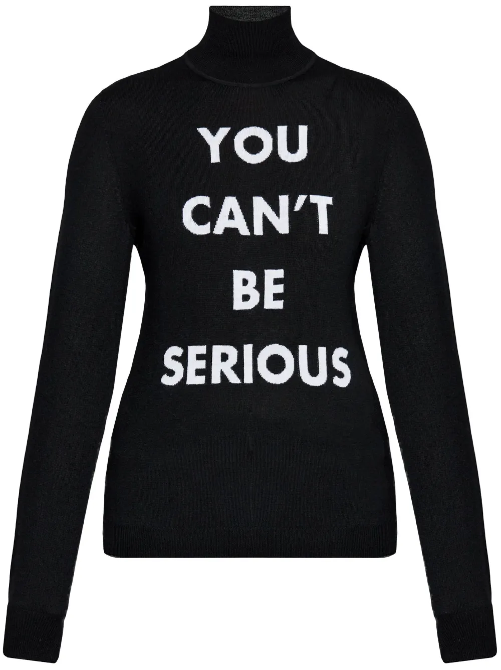 Moschino Intarsia top met tekst Zwart
