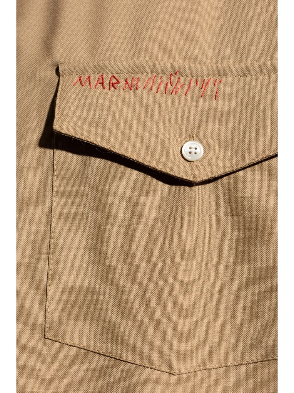 Marni Overhemd met logopatch Bruin