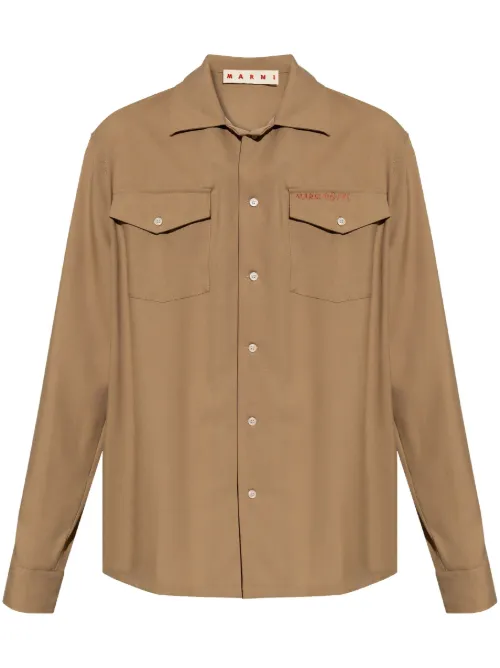 Chemise à logo appliqué - Marni - Modalova