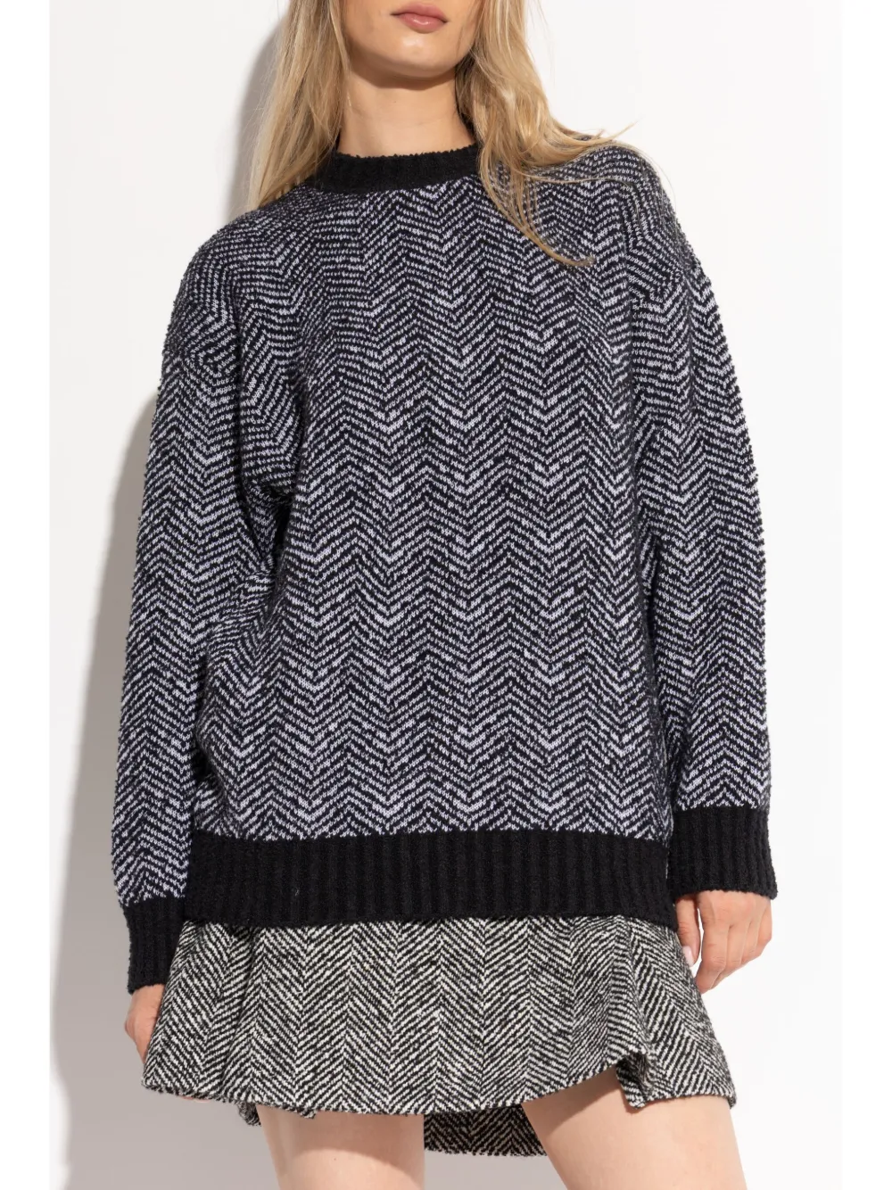 Moschino Trui met chevron patroon Zwart
