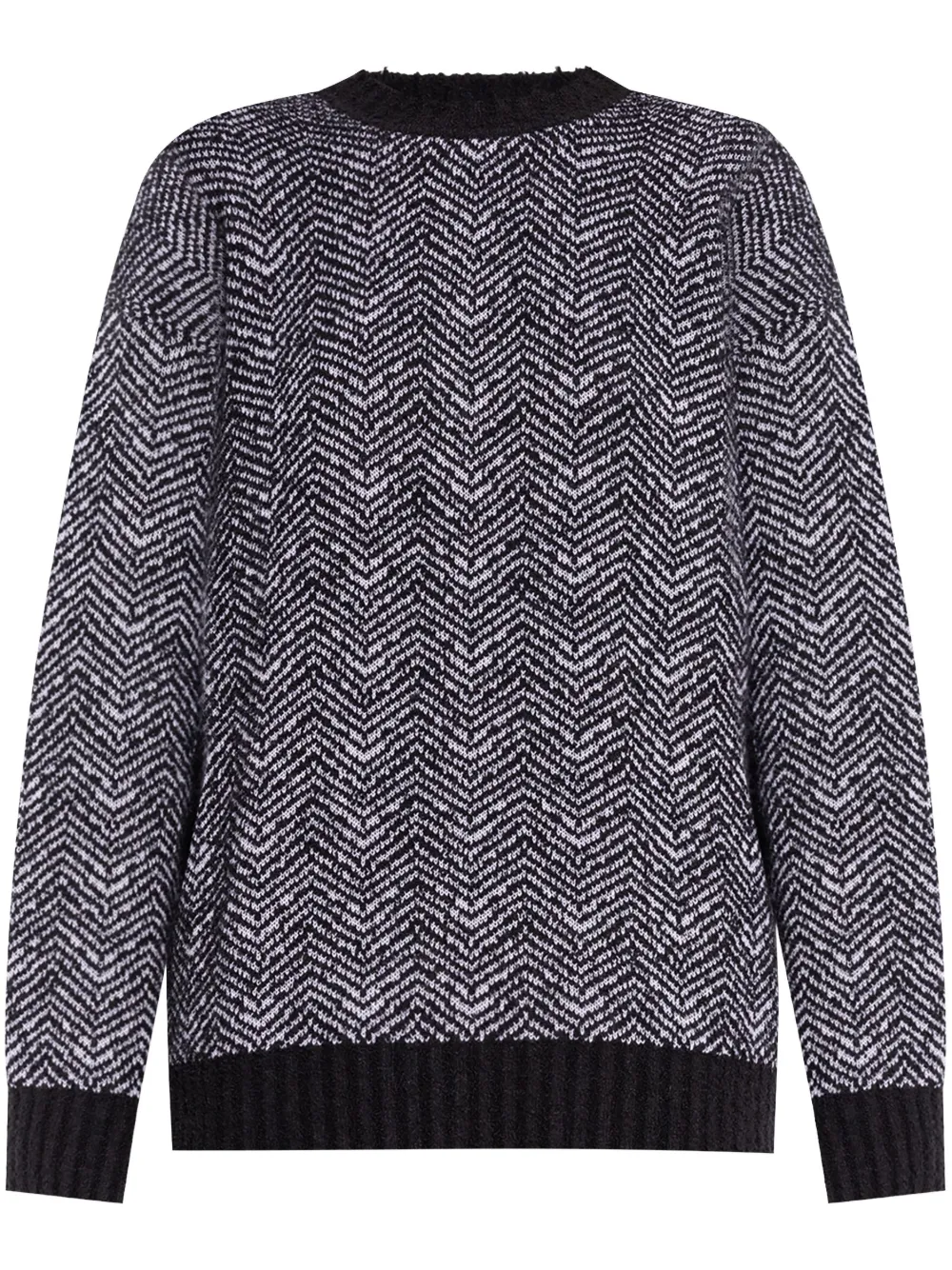 Moschino Trui met chevron patroon Zwart