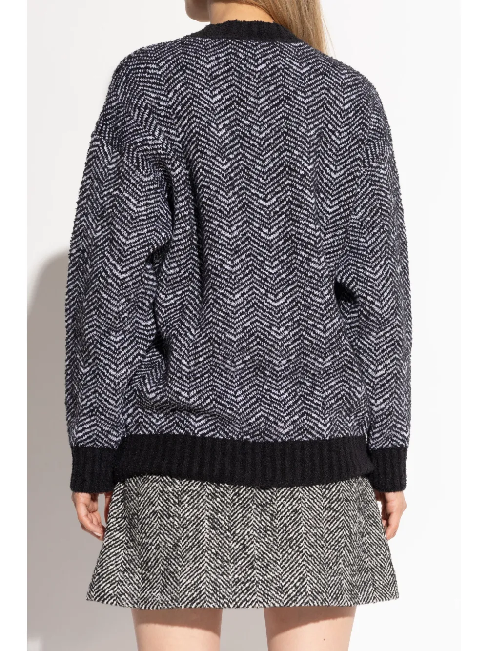 Moschino Trui met chevron patroon Zwart