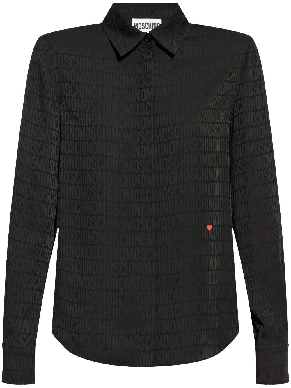 Moschino blouse met logoprint Zwart