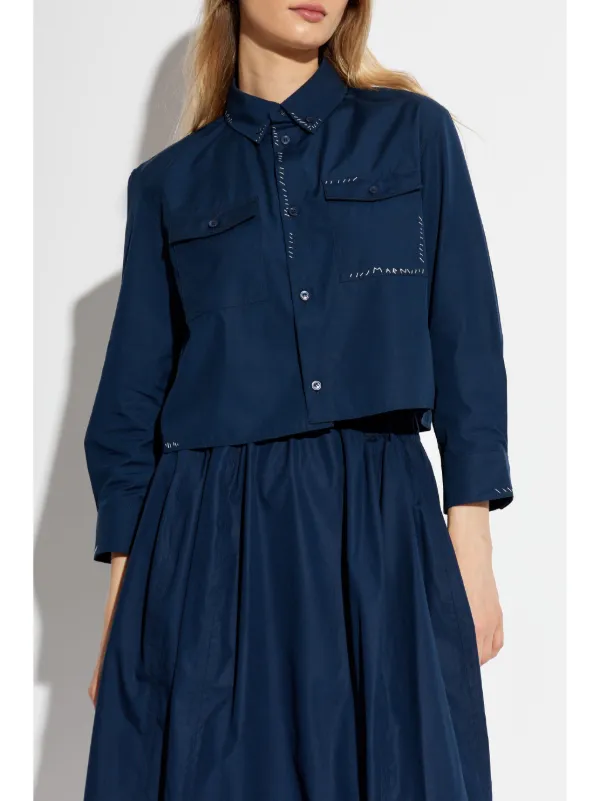 Marni ロゴ シャツ | ブルー | FARFETCH JP