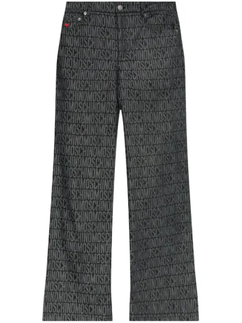 Moschino monogram-jacquard trousers